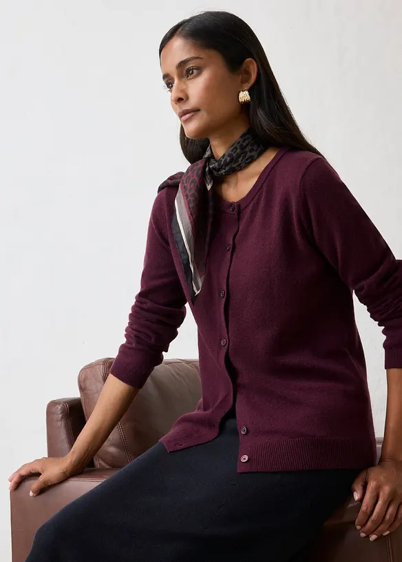 Cardigan in misto cachemire morbido con Good Cashmere Standard&reg;, bonprix