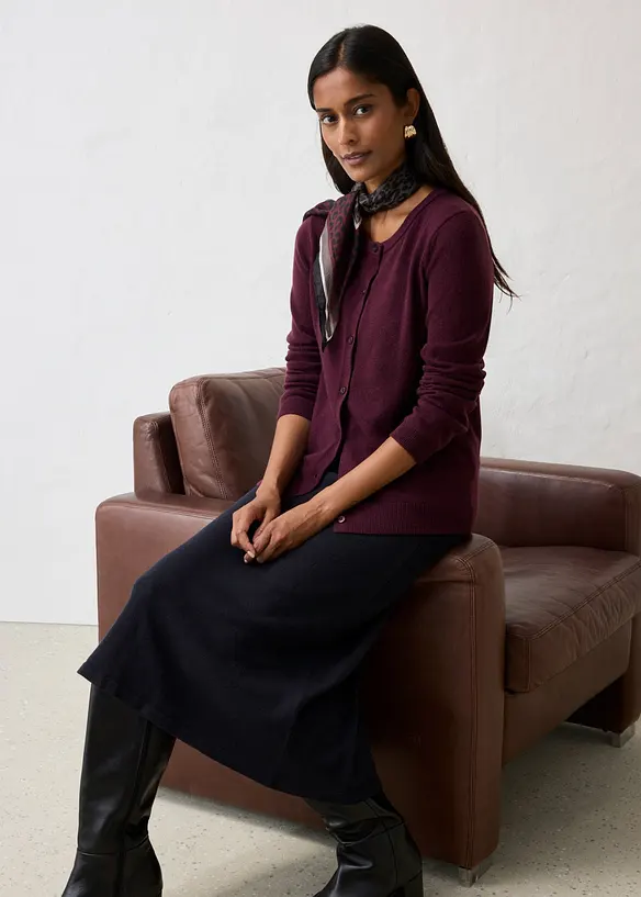 Cardigan in misto cachemire morbido con Good Cashmere Standard&reg;, bonprix