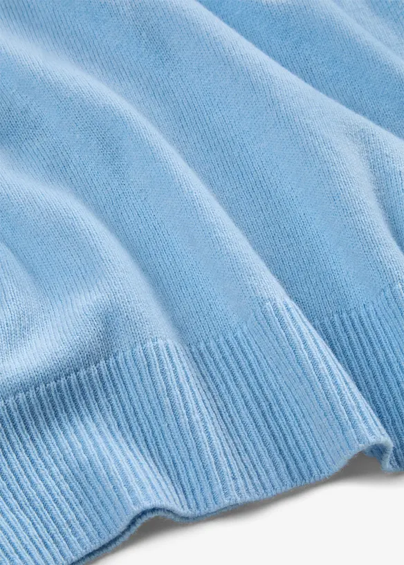 Maglione oversize a maniche corte in misto lana, bonprix
