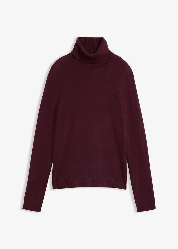 Maglione a collo alto in misto cachemire morbido con Good Cashmere Standard&reg;, bonprix