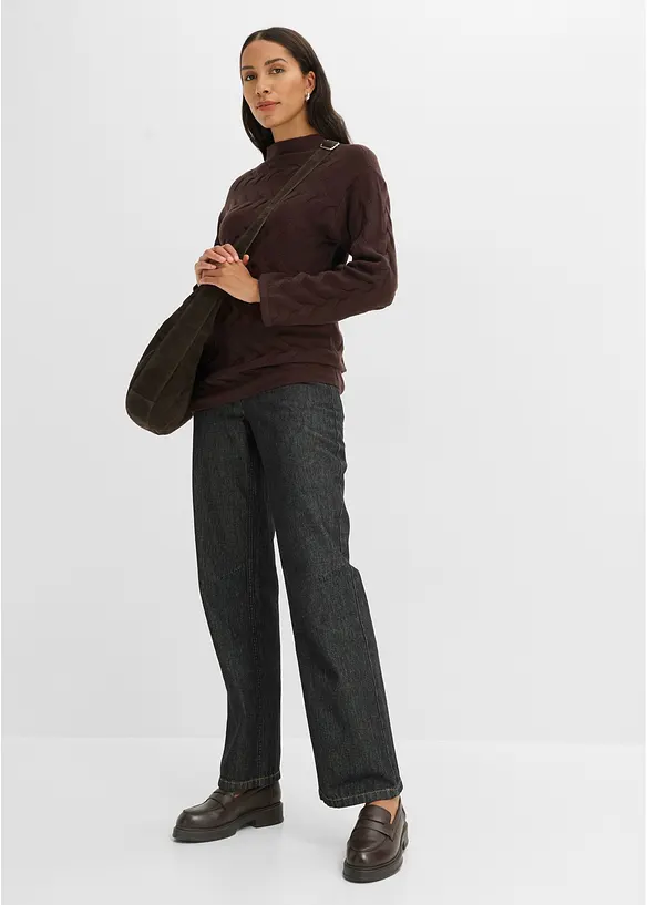 Maglione a trecce, bonprix