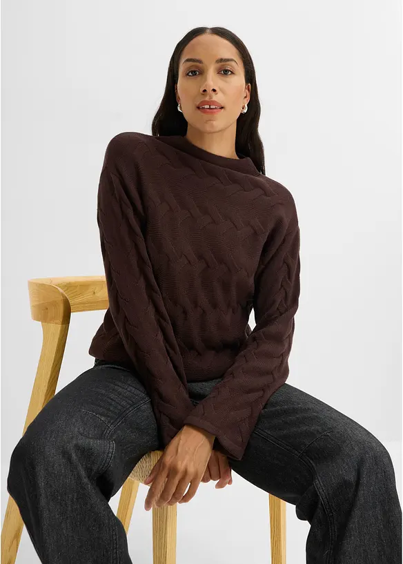 Maglione a trecce, bonprix