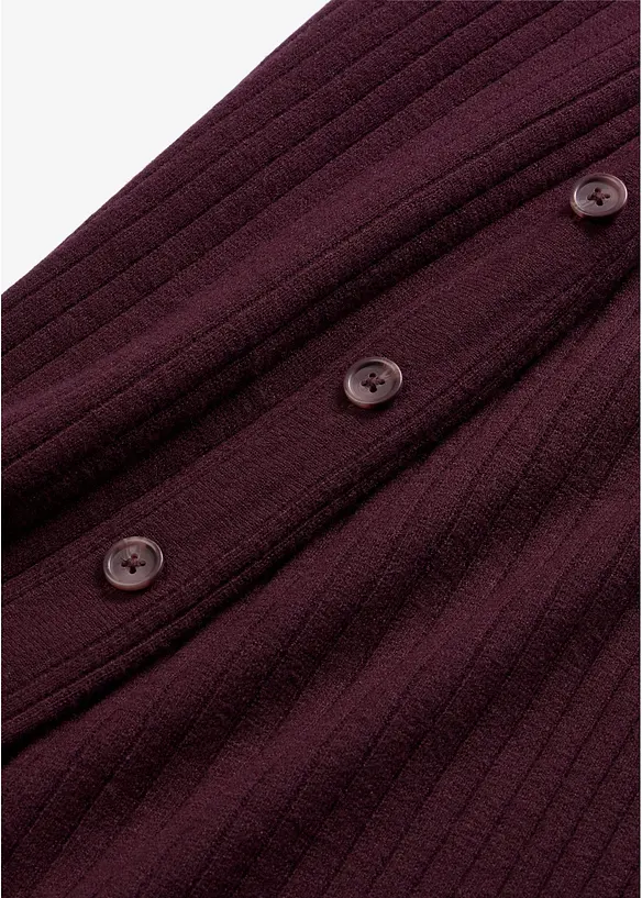 Gonna di maglia con spacco e bottoni, bonprix
