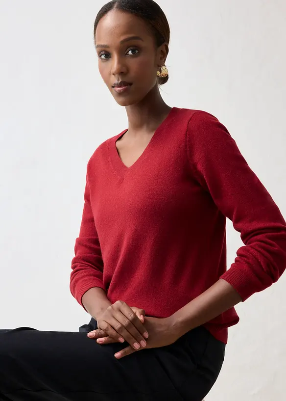 Maglione in misto cachemire morbido con Good Cashmere Standard&reg;, bonprix