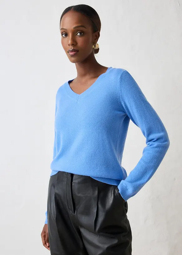 Maglione in misto cachemire morbido con Good Cashmere Standard&reg;, bonprix
