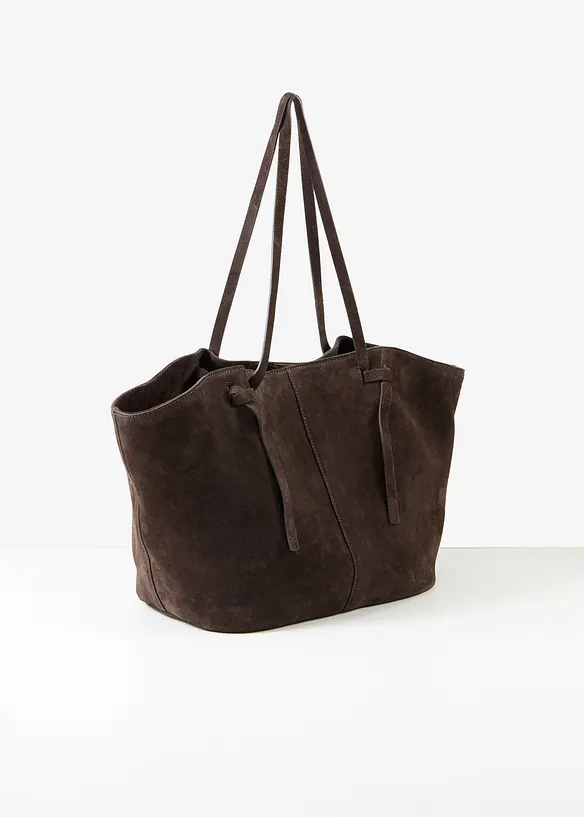 Borsa shopper in pelle scamosciata, bonprix