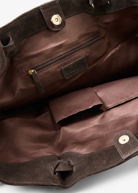 Borsa shopper in pelle scamosciata, bonprix