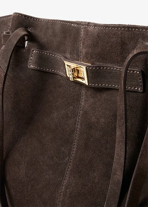 Borsa shopper in pelle scamosciata, bonprix