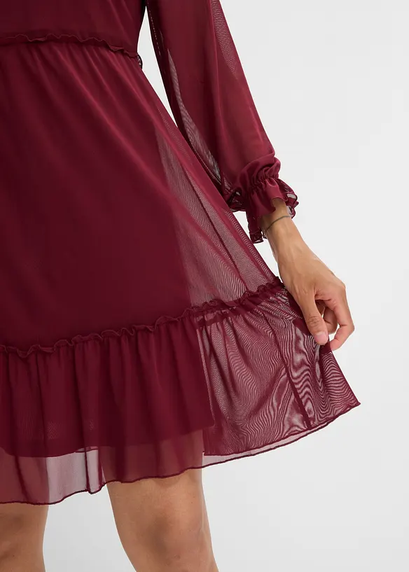 Abito in jersey e mesh fine, bonprix