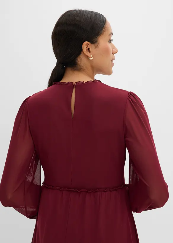 Abito in jersey e mesh fine, bonprix