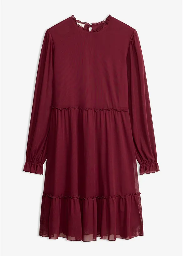 Abito in jersey e mesh fine, bonprix