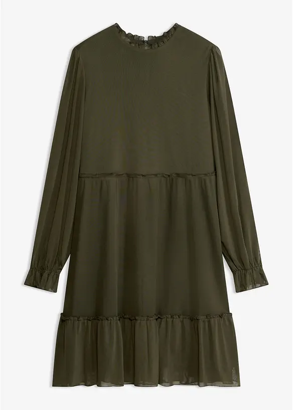 Abito in jersey e mesh fine, bonprix