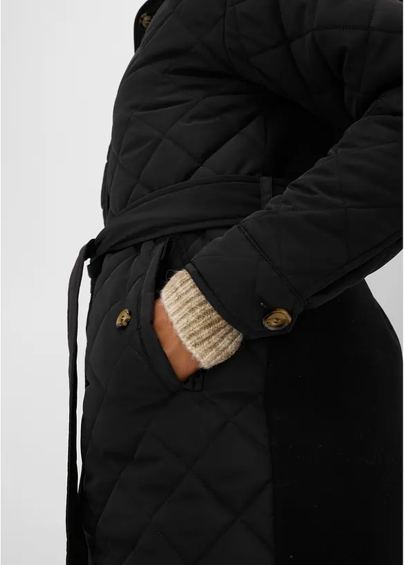 Giacca trapuntata leggera con materiali misti, bonprix