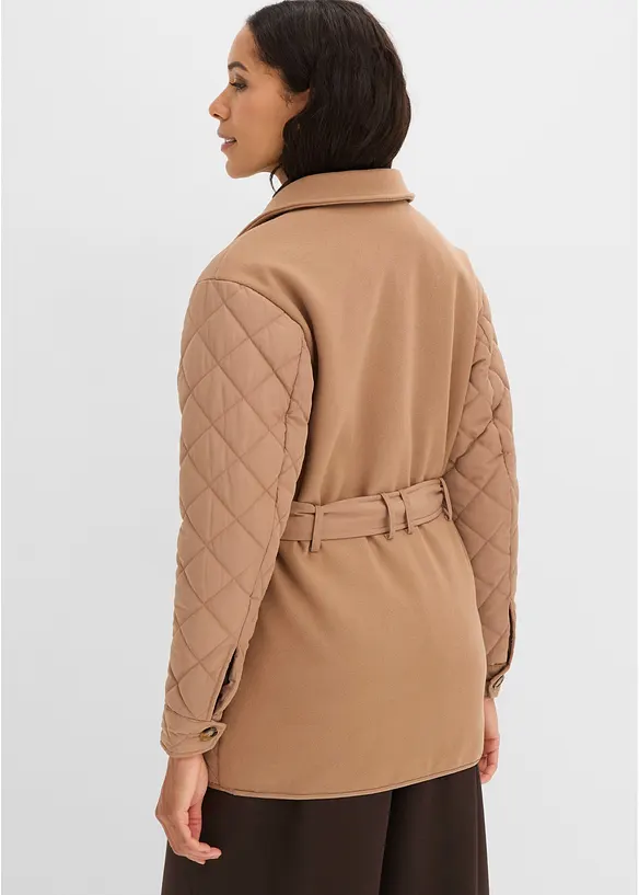 Giacca trapuntata leggera con materiali misti, bonprix