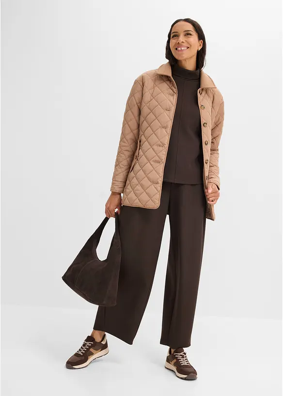Giacca trapuntata leggera con materiali misti, bonprix