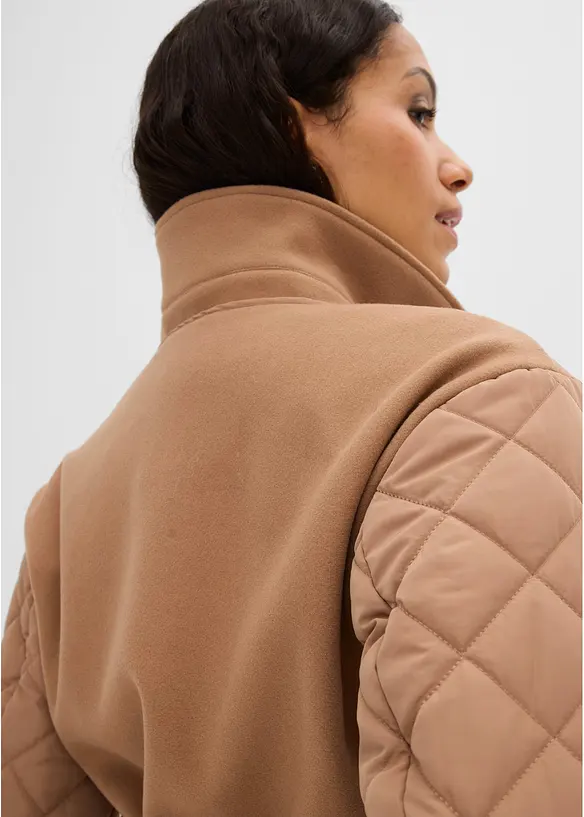 Giacca trapuntata leggera con materiali misti, bonprix