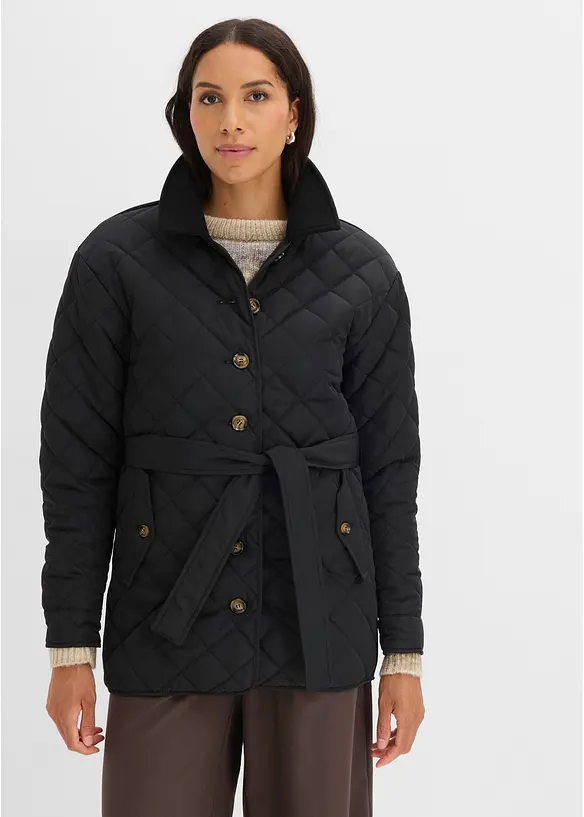 Giacca trapuntata leggera con materiali misti, bonprix