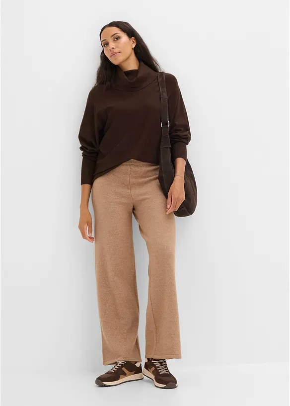 Maglione a collo alto in misto viscosa, bonprix
