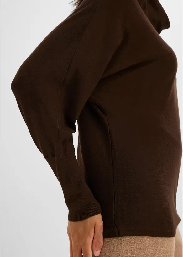 Maglione a collo alto in misto viscosa, bonprix