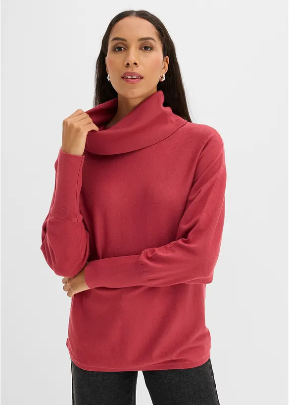 Maglione a collo alto in misto viscosa, bonprix