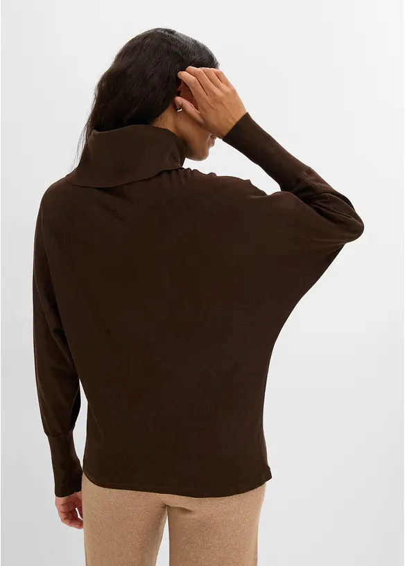 Maglione a collo alto in misto viscosa, bonprix