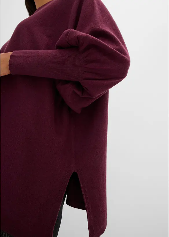 Maglione oversize con fondo a punte, bonprix