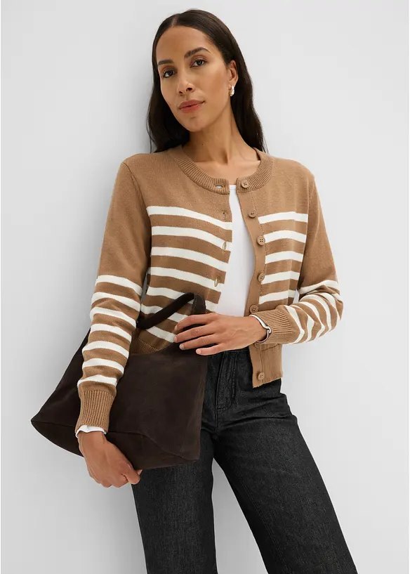 Cardigan corto in misto cotone, bonprix