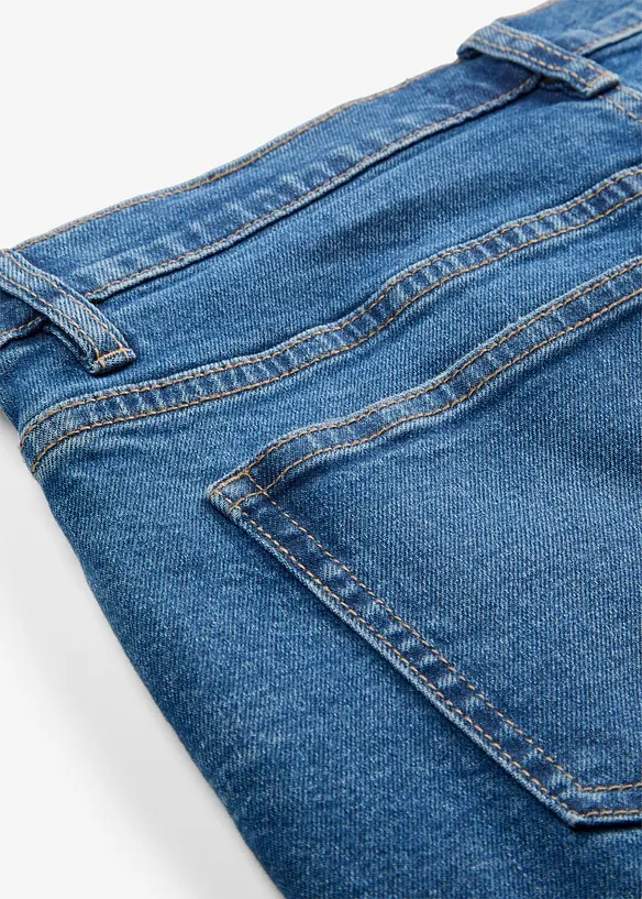 Jeans wide leg cropped, vita media, bonprix