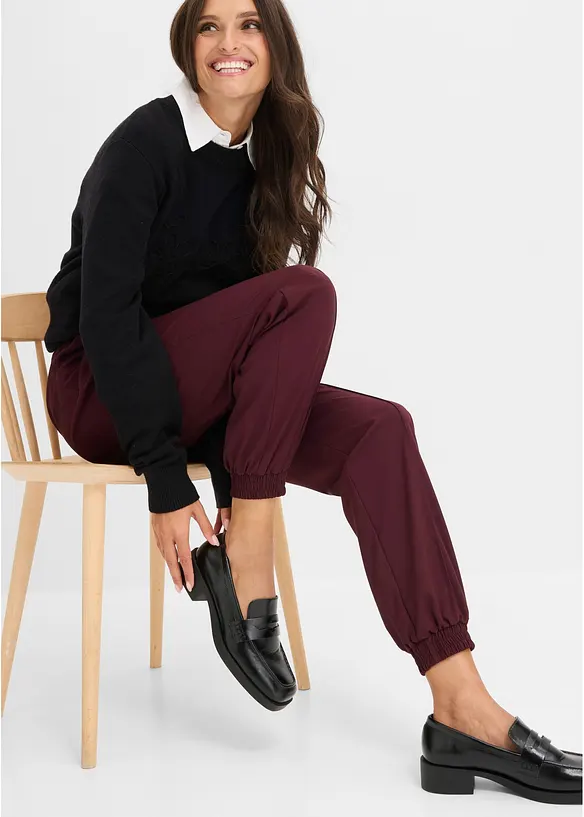 Pantaloni jogger in misto viscosa, bonprix