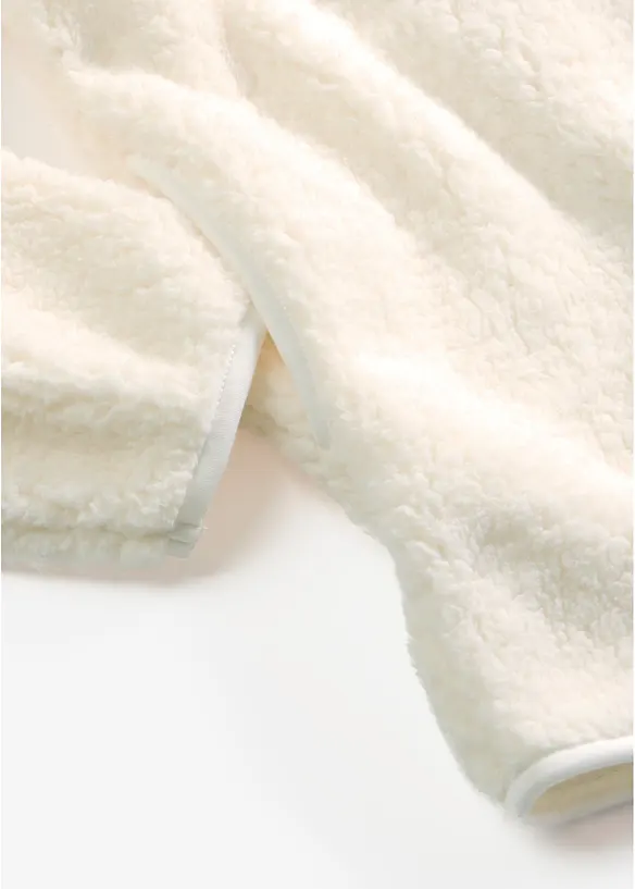 Felpa con zip in pile teddy, bonprix