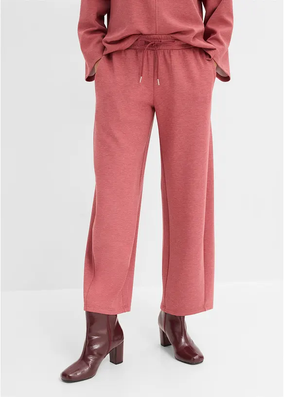 Pantaloni in felpa effetto neoprene, bonprix