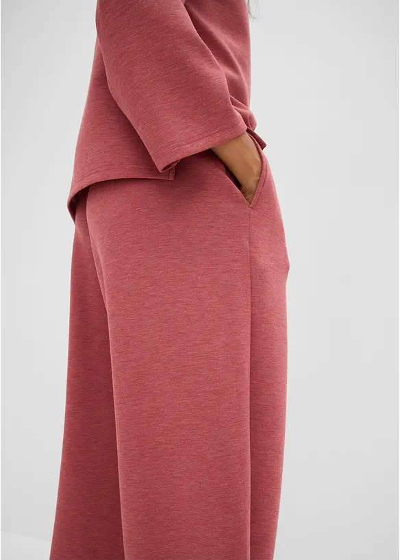 Pantaloni in felpa effetto neoprene, bonprix