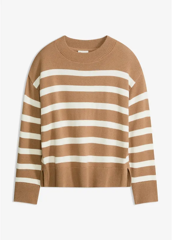 Maglione oversize in misto cotone, bonprix