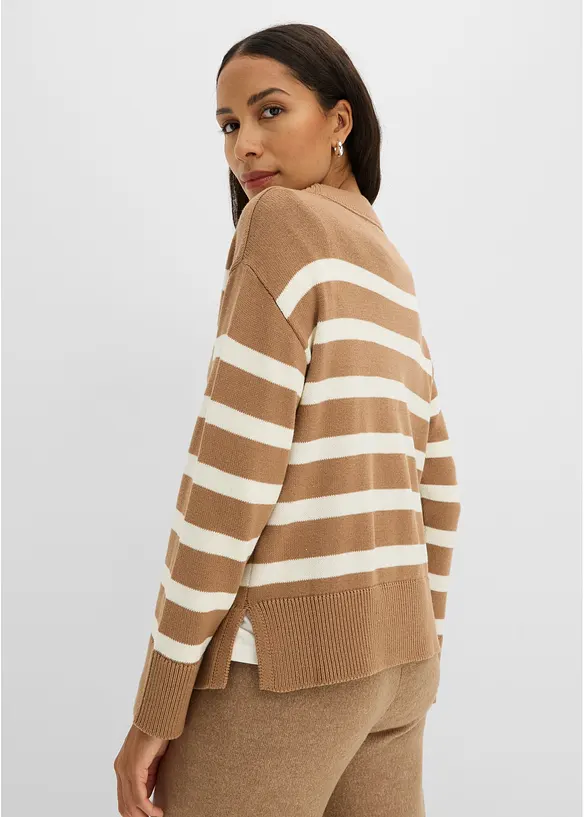Maglione oversize in misto cotone, bonprix