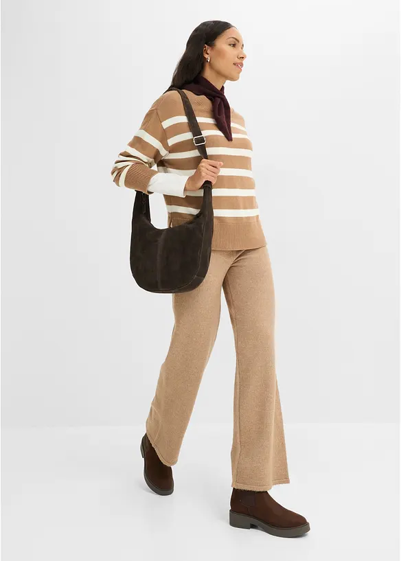 Maglione oversize in misto cotone, bonprix