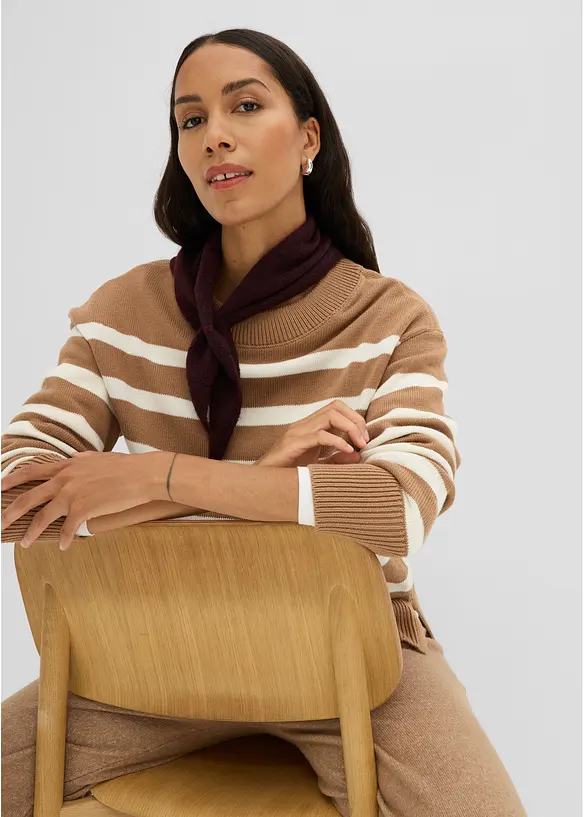 Maglione oversize in misto cotone, bonprix