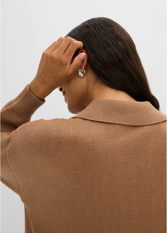 Maglione oversize con motivo a trecce, bonprix