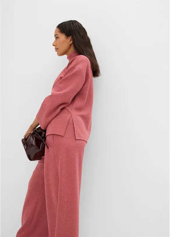 Pantaloni in felpa effetto neoprene, bonprix