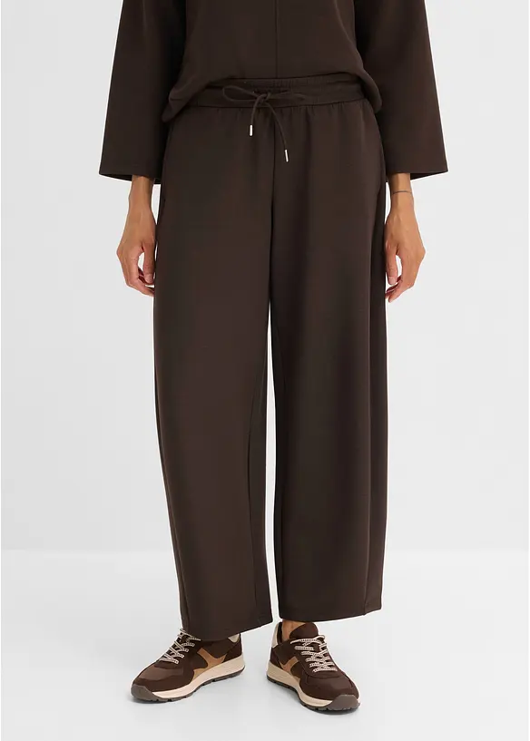 Pantaloni in felpa effetto neoprene, bonprix