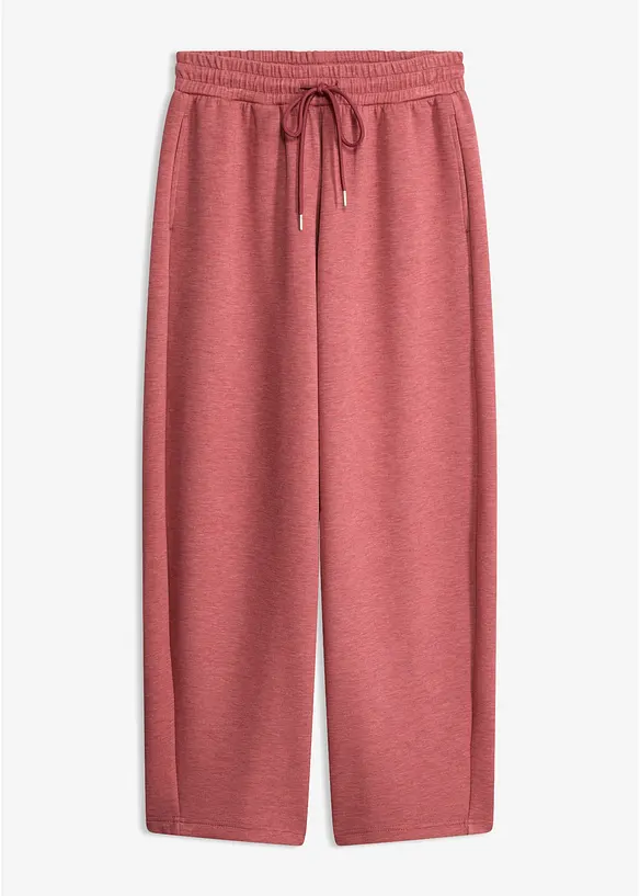 Pantaloni in felpa effetto neoprene, bonprix
