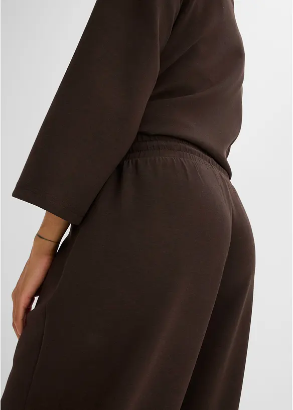 Pantaloni in felpa effetto neoprene, bonprix