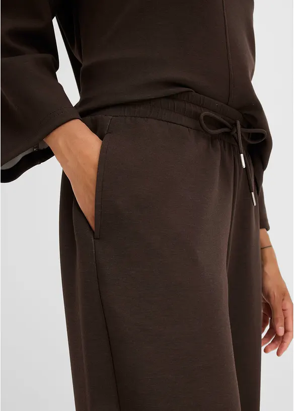 Pantaloni in felpa effetto neoprene, bonprix