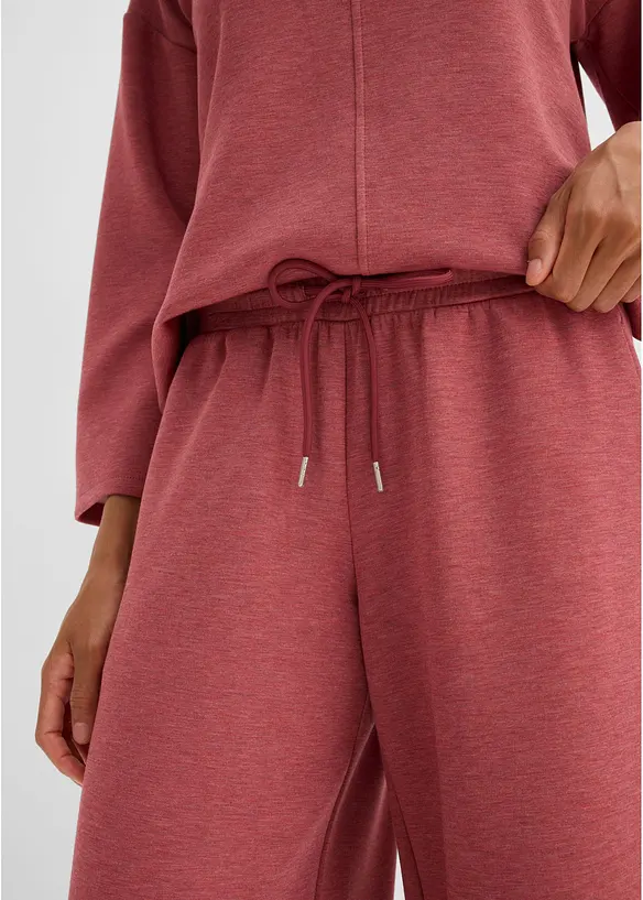 Pantaloni in felpa effetto neoprene, bonprix