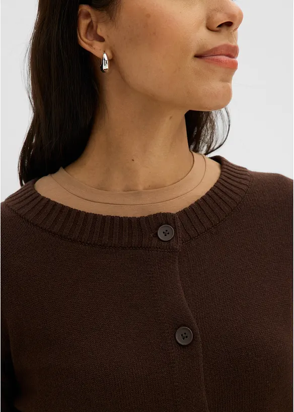 Cardigan corto in misto cotone, bonprix