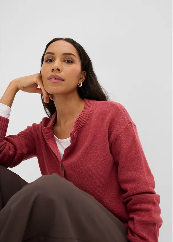Cardigan corto in misto cotone, bonprix