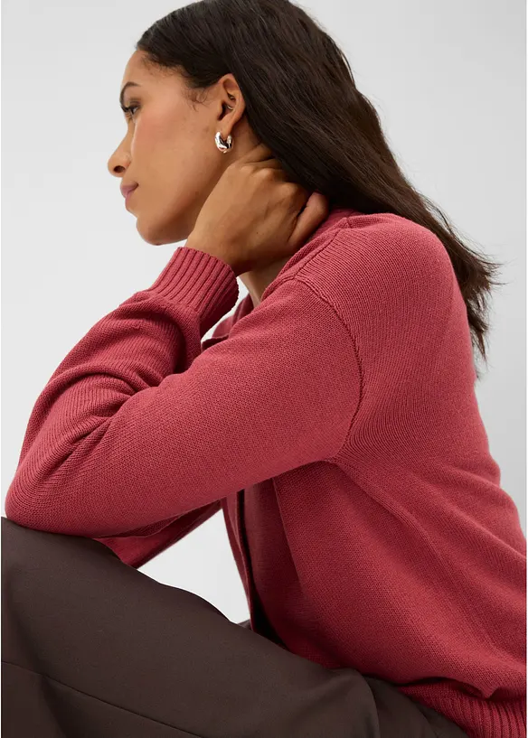 Cardigan corto in misto cotone, bonprix