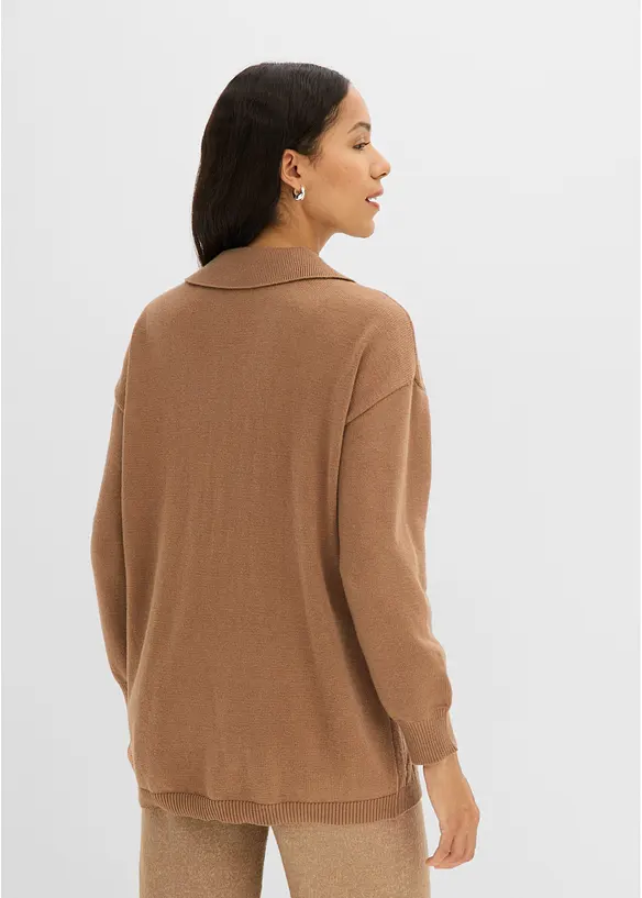 Maglione oversize con motivo a trecce, bonprix