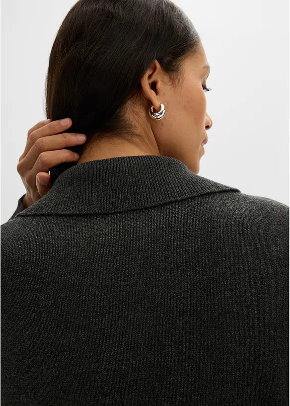 Maglione oversize con motivo a trecce, bonprix