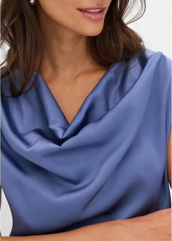 Top in satin fluido, bonprix