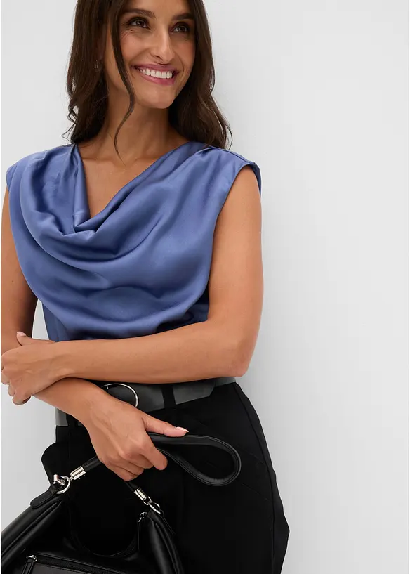 Top in satin fluido, bonprix